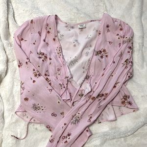 Sunday Best XS floral pink blouse.